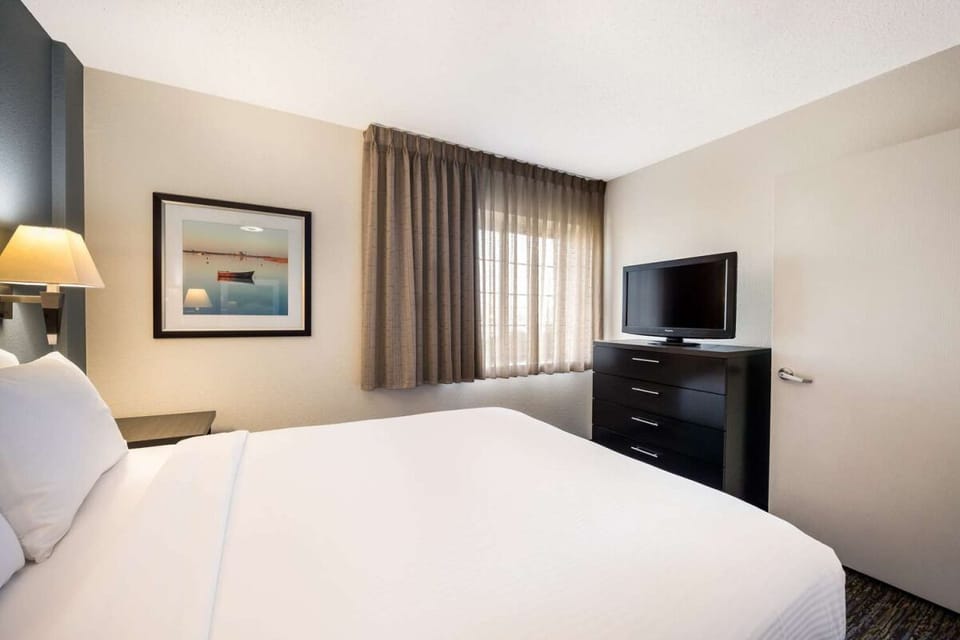 Recharge in crisp white linens beside soft window-filtered light.