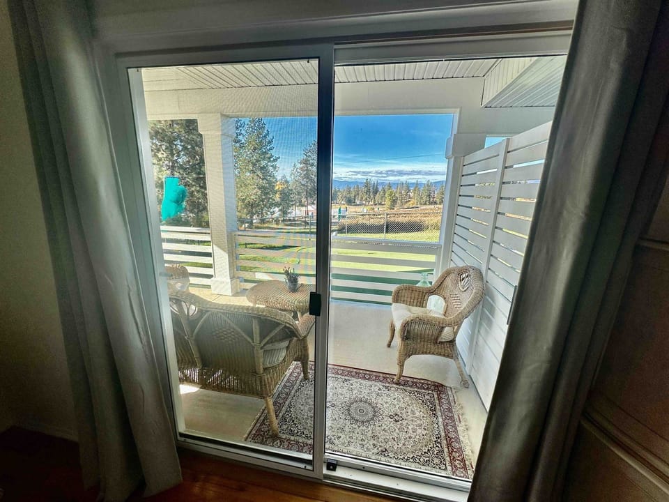 Patio view from bedroom