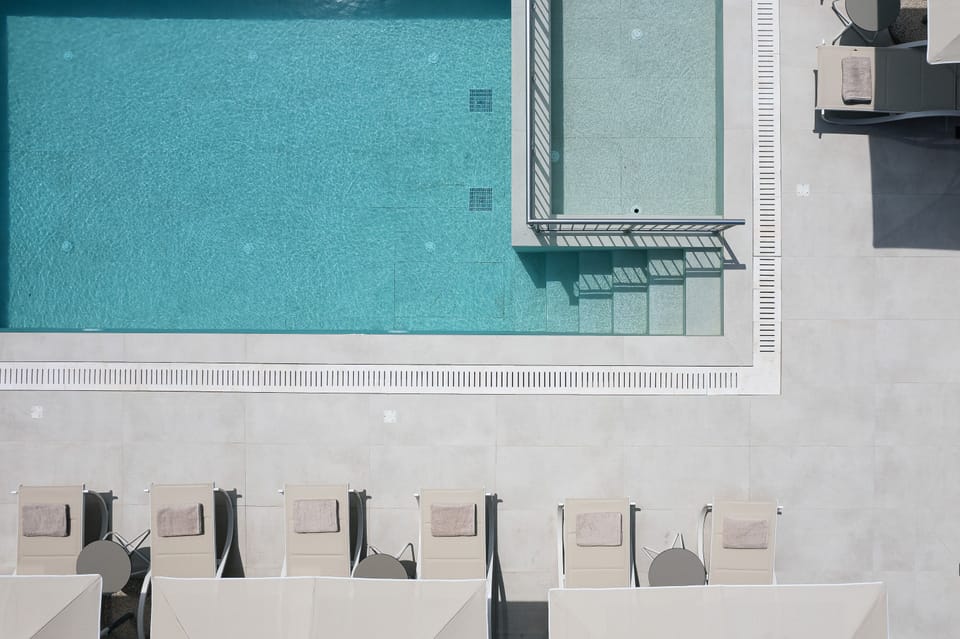 Tranquility unfold at the pool area.
