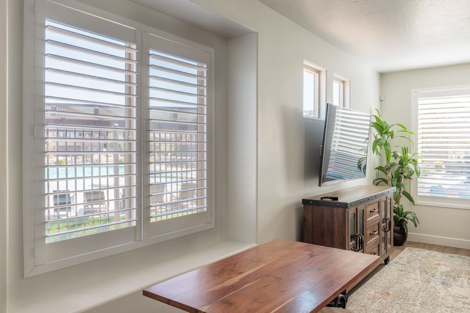 Living Room View - From the living room, you have a beautiful view of the pool.
