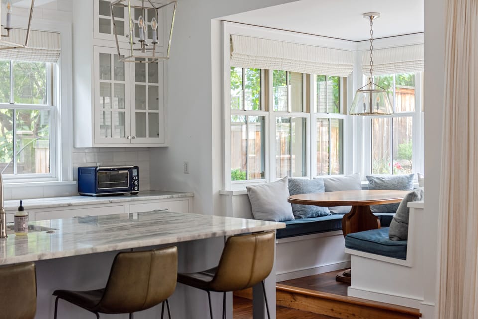Breakfast nook in kitchen 