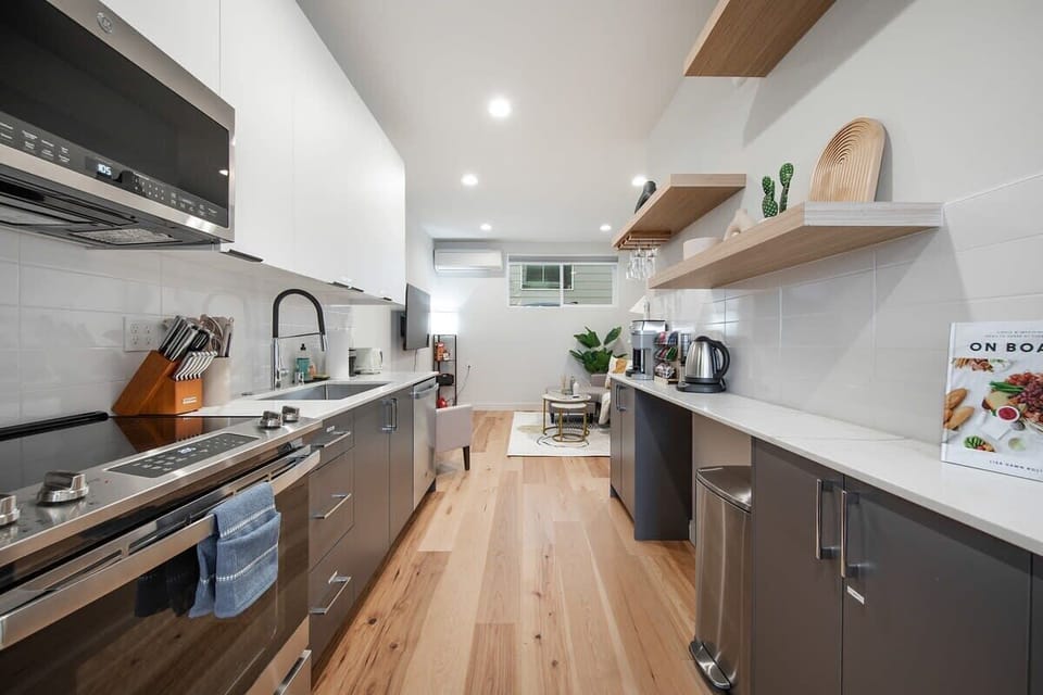 After entering the house, you will see the well equipped kitchen