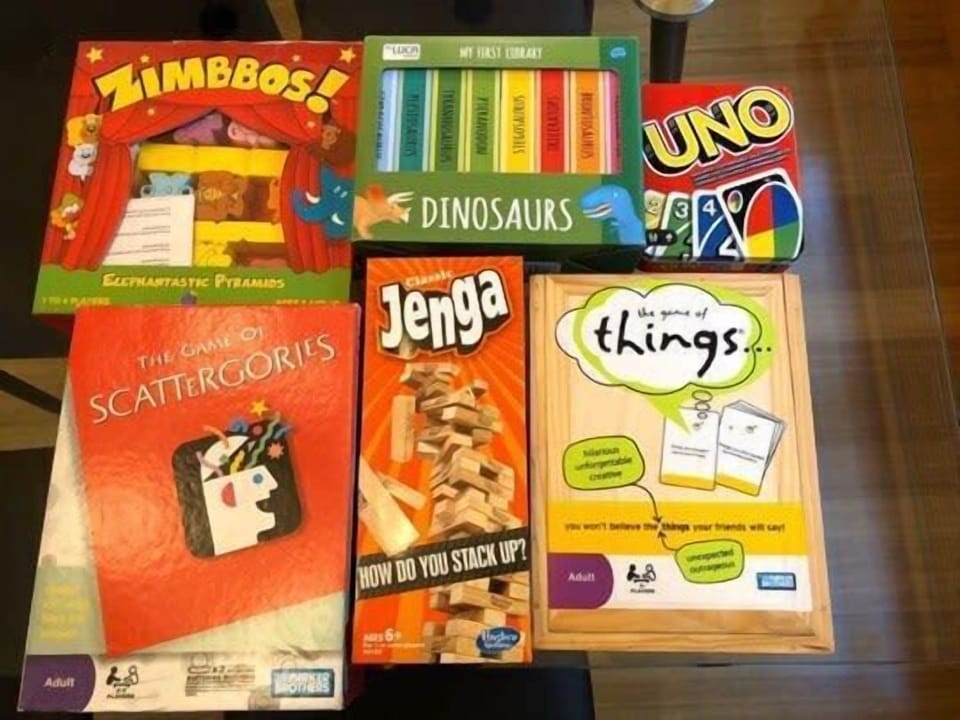 Board games are prepared for entertainment!