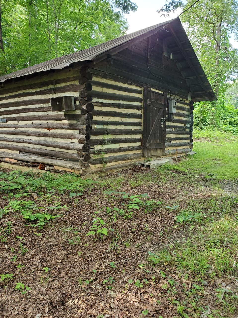 Our log cabin on our property.    Great photo opportunity!