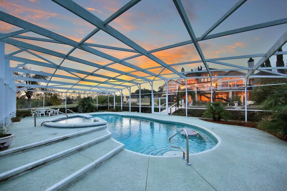 Gorgeous Covered Pool - Offers Shade Without Losing Sky View