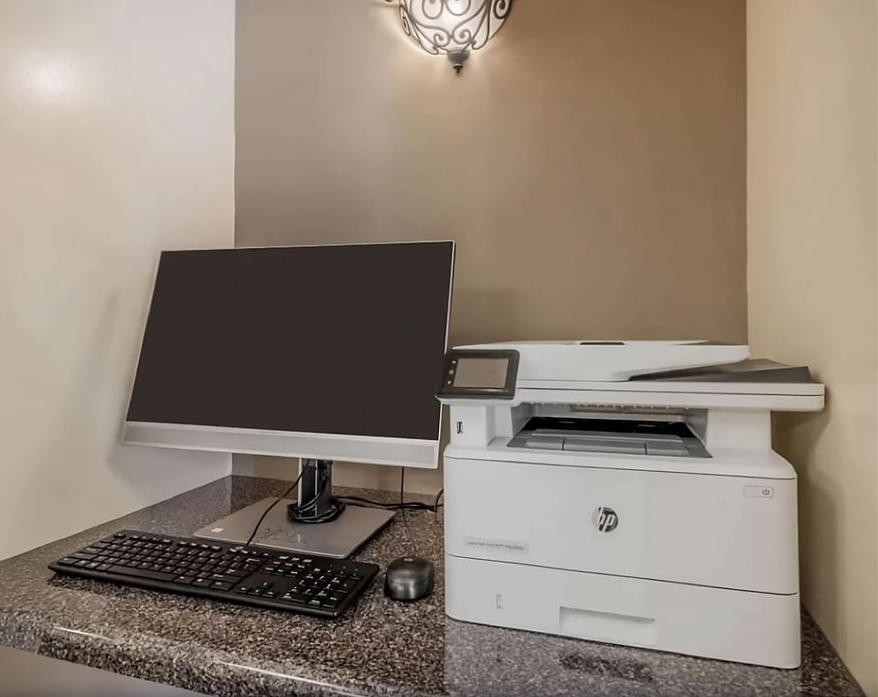 Stay productive with a dedicated desk, monitor, and printer access