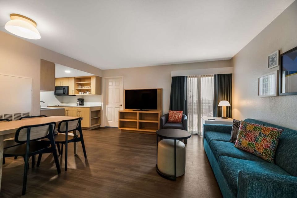 Enjoy easy meals with kitchenette convenience and roomy dining.