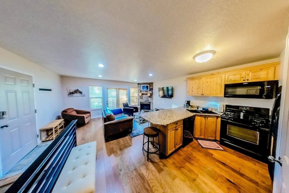 Cook your favorite meals in a kitchen bathed in natural light that enhance the culinary experience.