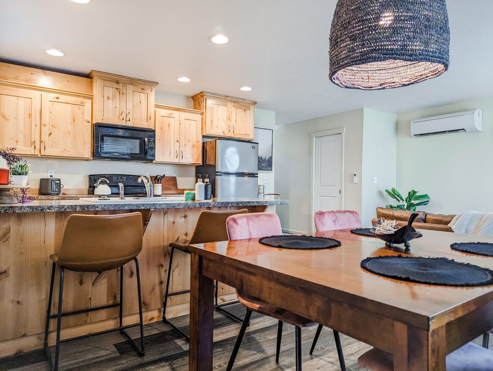 dining and kitchen