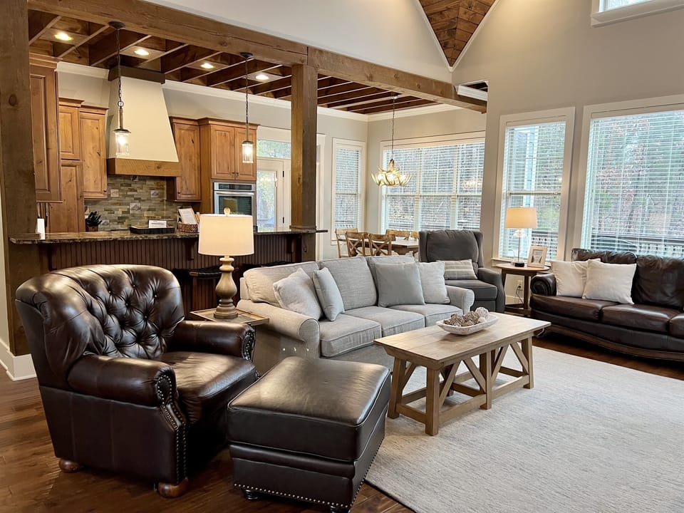 Enjoy being together with your favorite people in this open concept space with living room, kitchen, and dining all together!