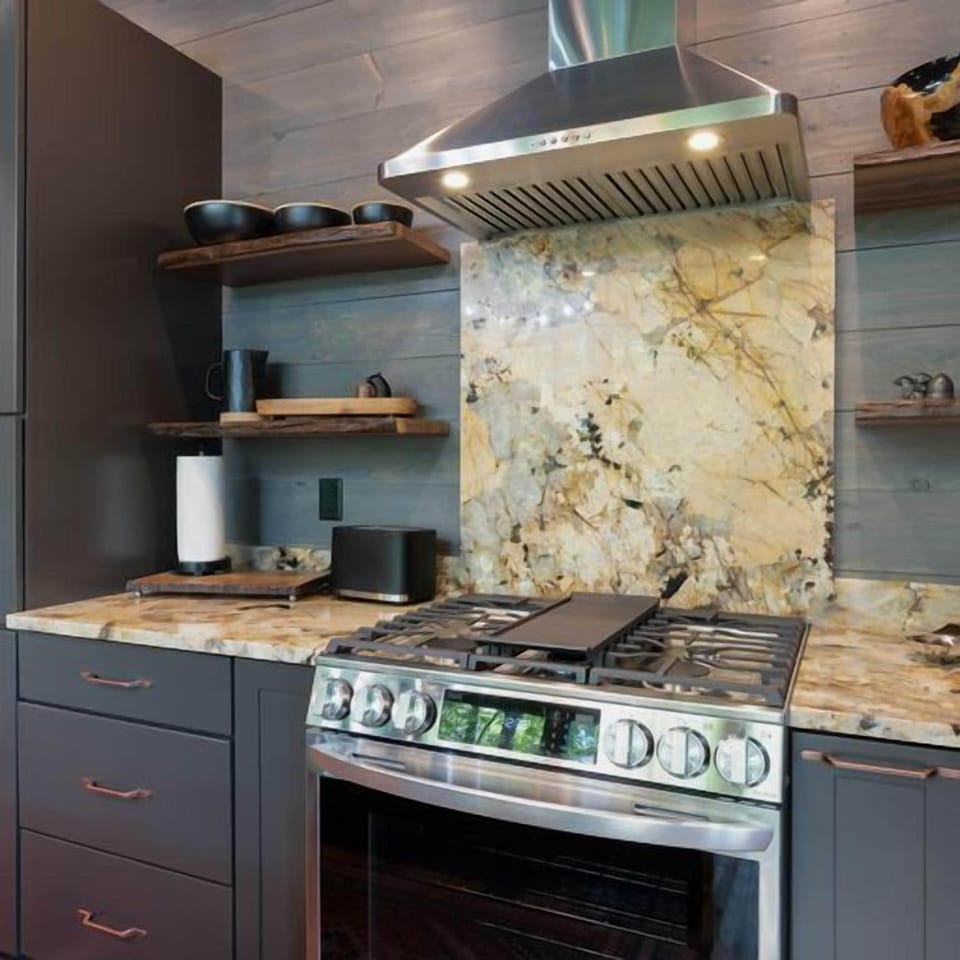 Experience culinary excellence with top-of-the-line appliances, including the convenience of an air fryer integrated into the oven.