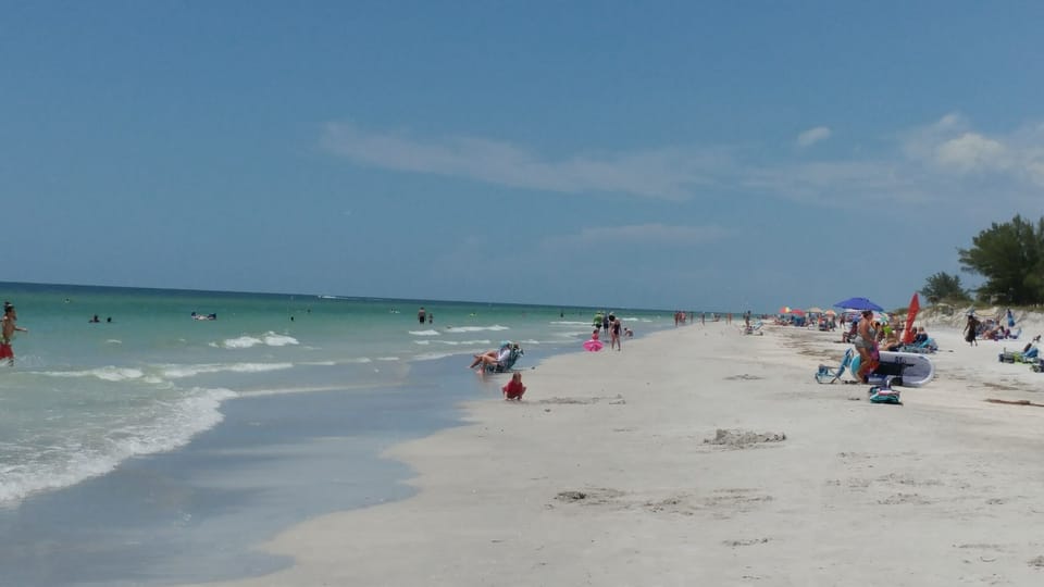 Indian Rocks Beach is a 3-5 minute walk!