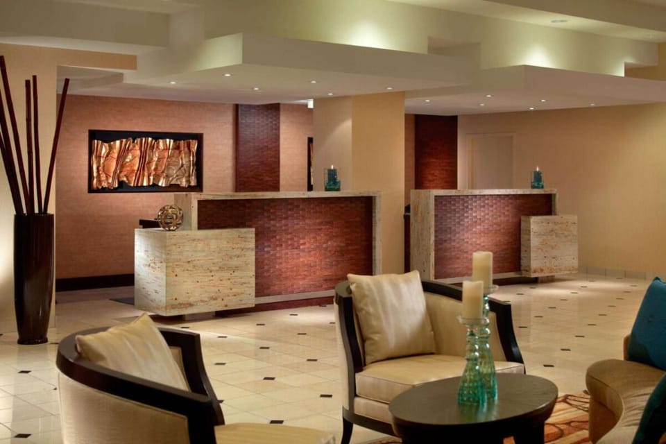 Arrive and feel welcomed in a sleek, modern lobby.