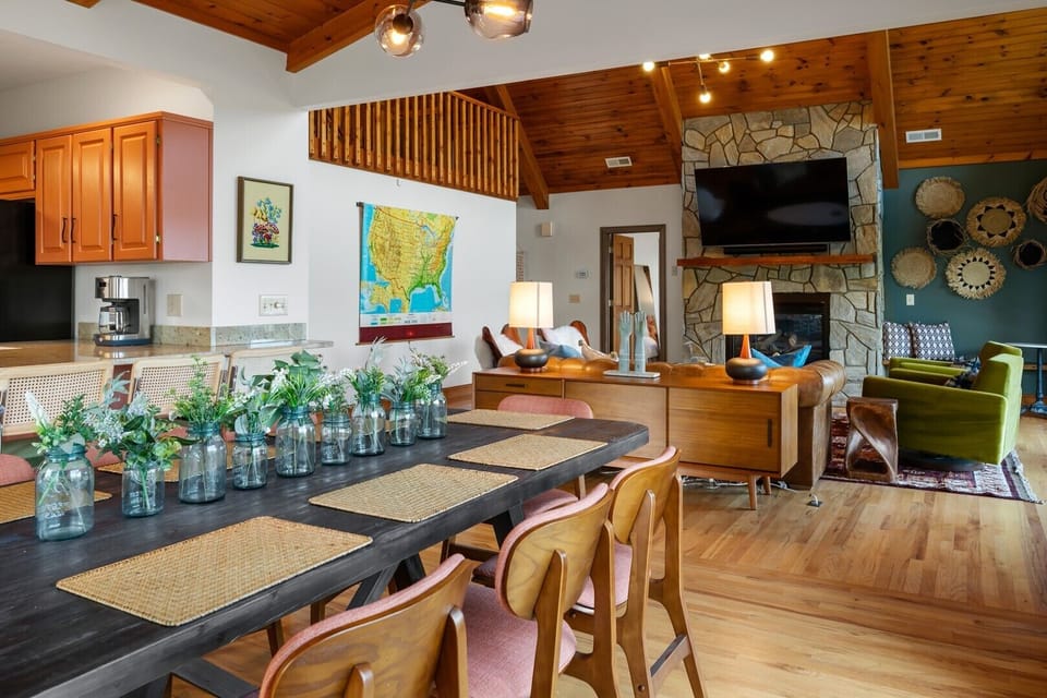 View from Dining Room to Living Area 