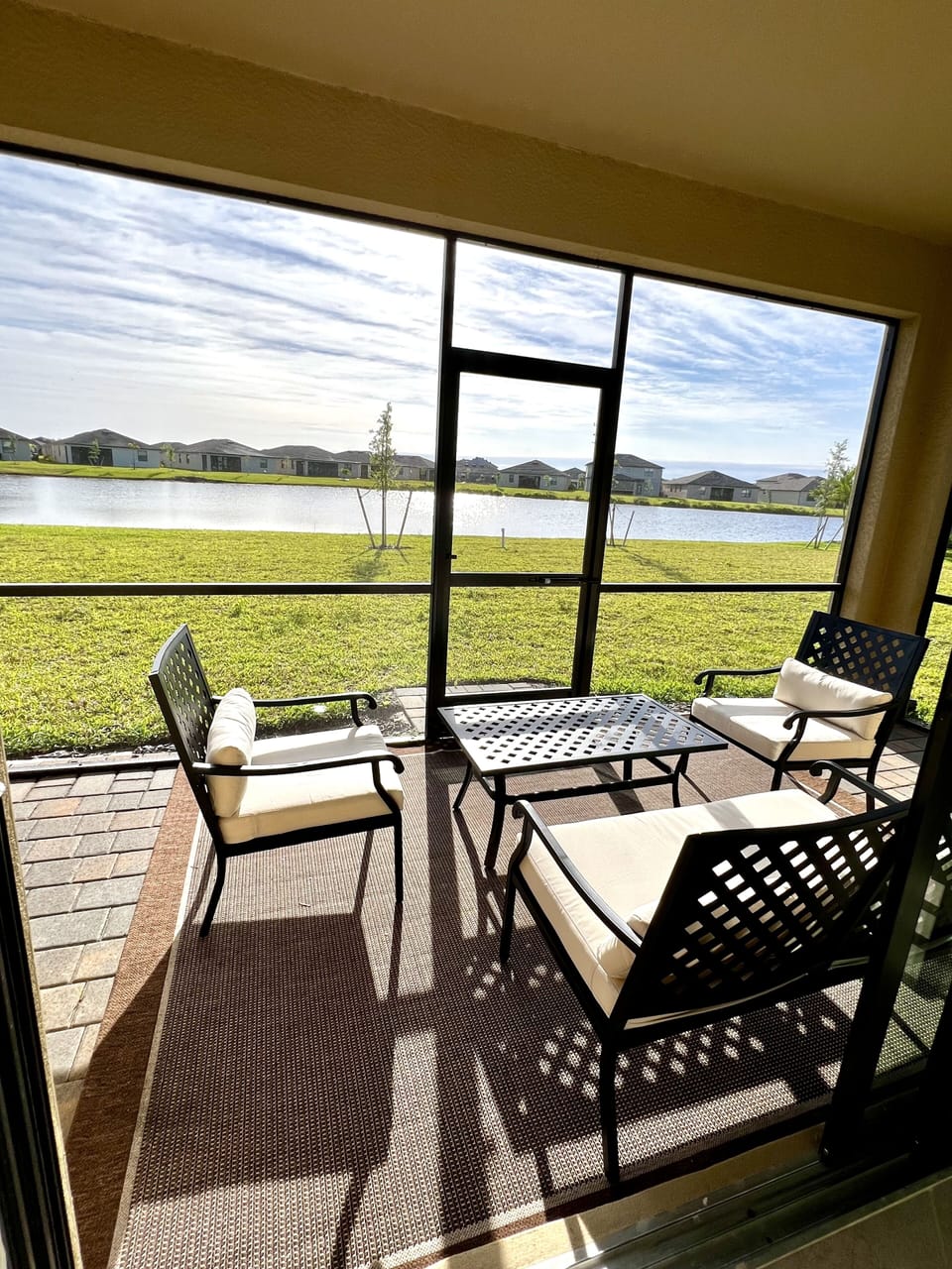 Enjoy you morning coffee to the sunrise in the covered lanai