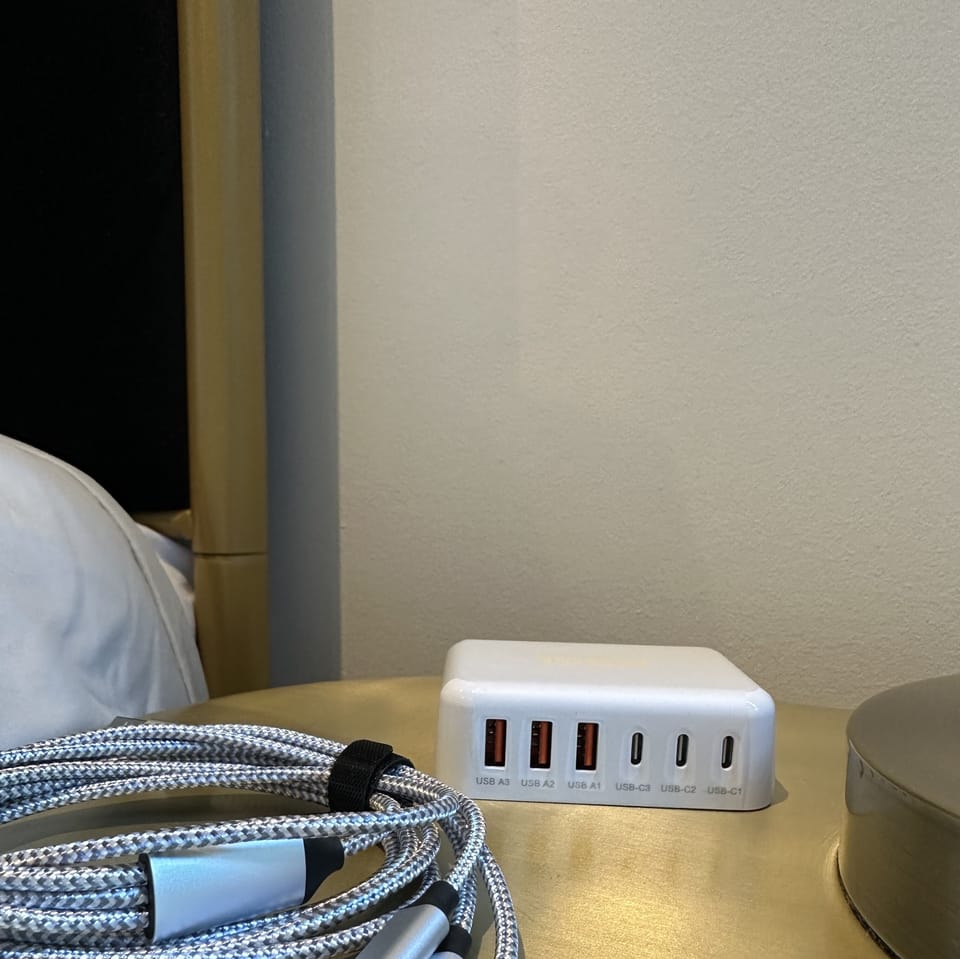 Many common forgotten amenities provided (chargers and hygiene products)