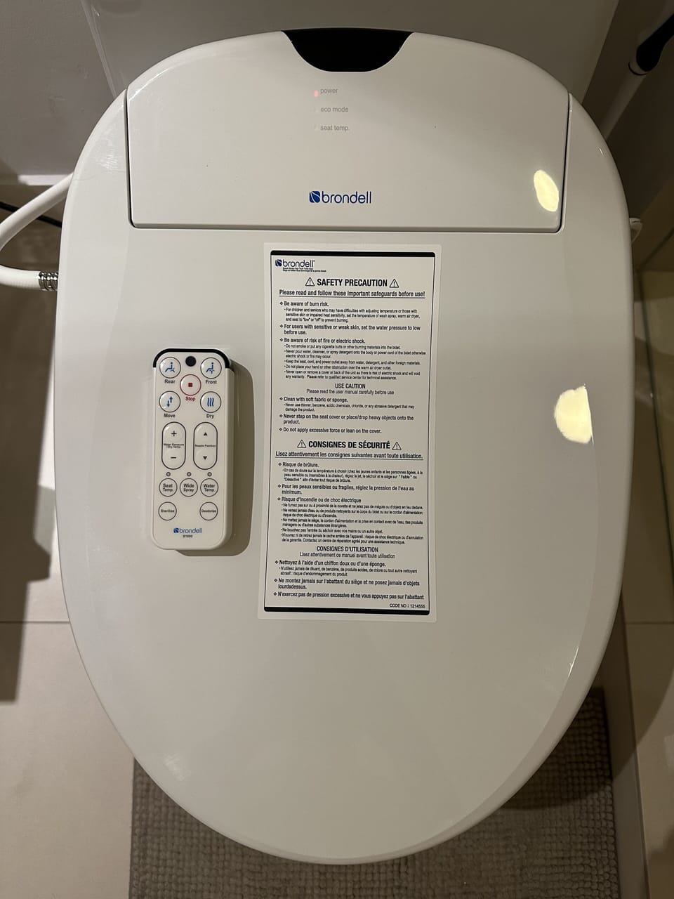 Luxury bidet that provides Warm water wash, massage, air dry.