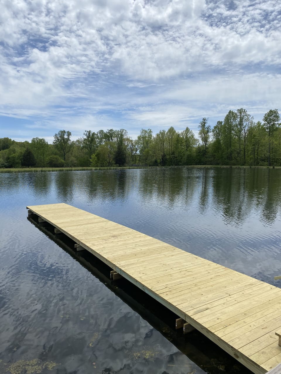 Pier accessible from deck.