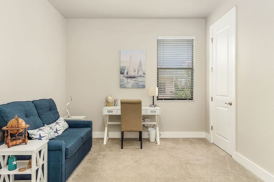 Office with sofa bed