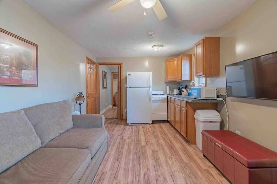 View into kitchen