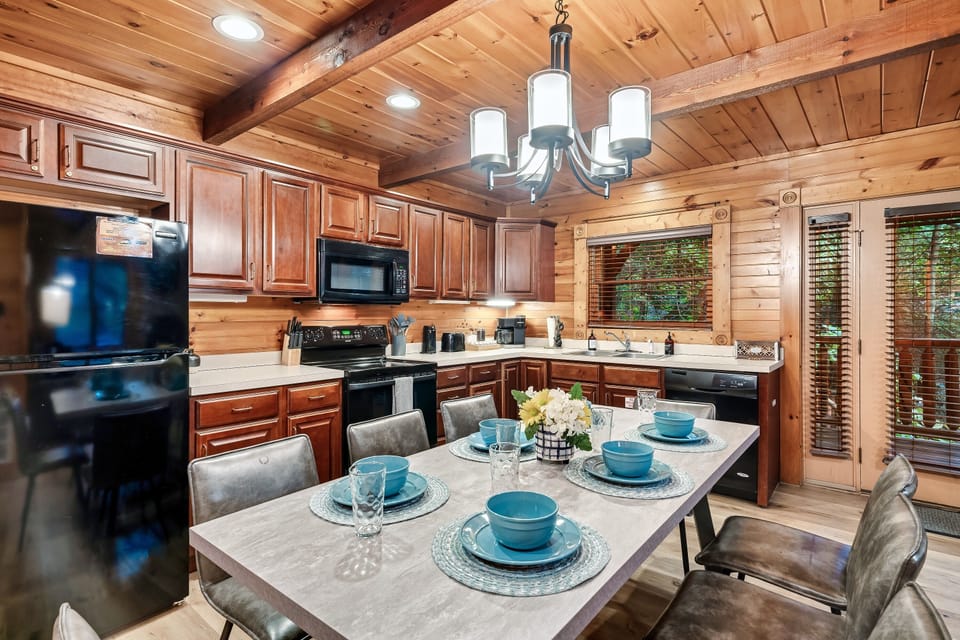 Prepare delicious meals with ease in this well-appointed kitchen.