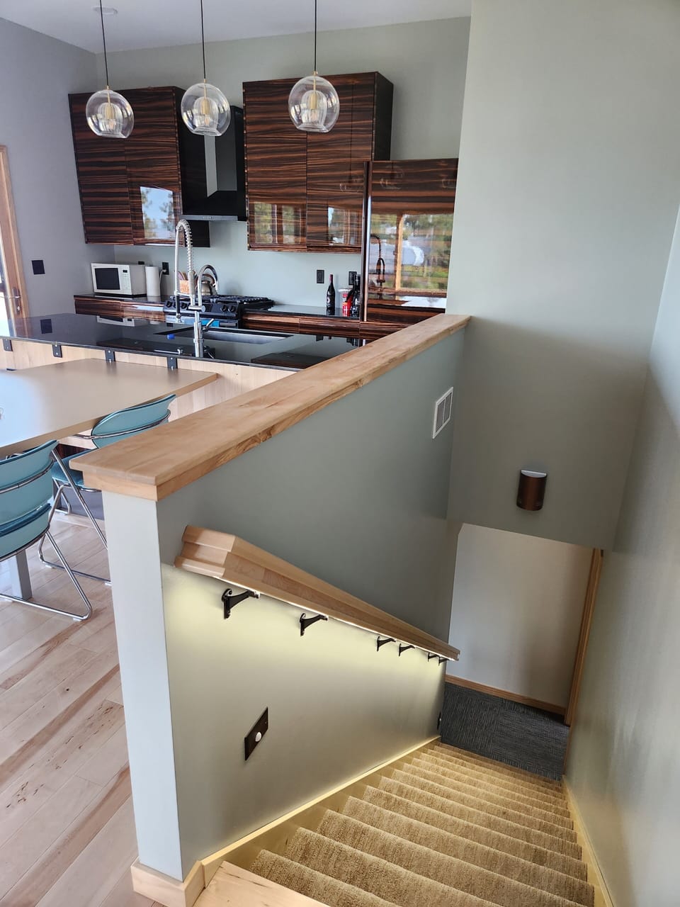 Stairway to lower level. 
