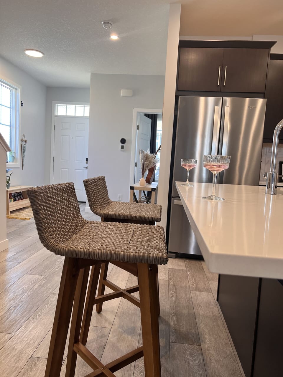 Bar Stools at the Kitchen Island