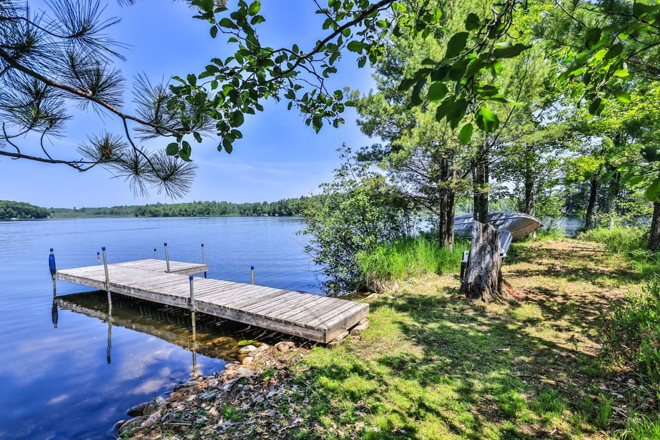 Our own private pier to tie up a boat