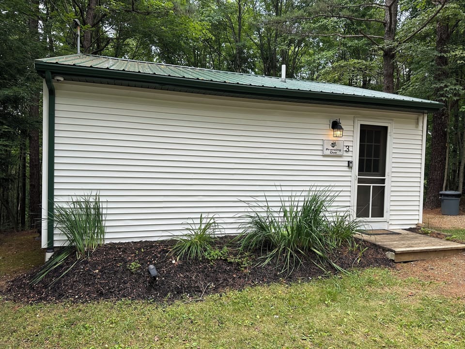 EXTERIOR OF PRANCING DOE CABIN