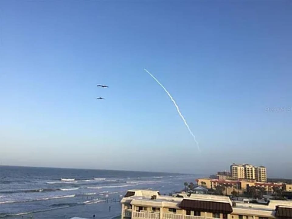 Rocket Launch View from Balcony
