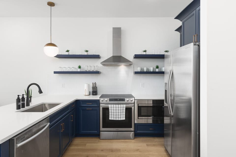 Fully stocked kitchen, herbs & spices, and high-end appliances for all your cooking needs.