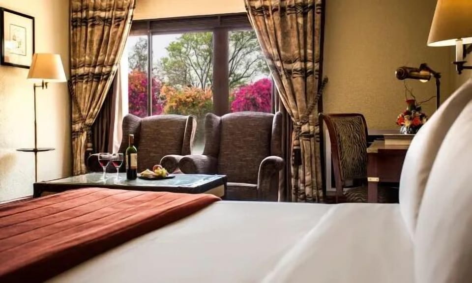 Linger by the window with garden views and quiet comfort.