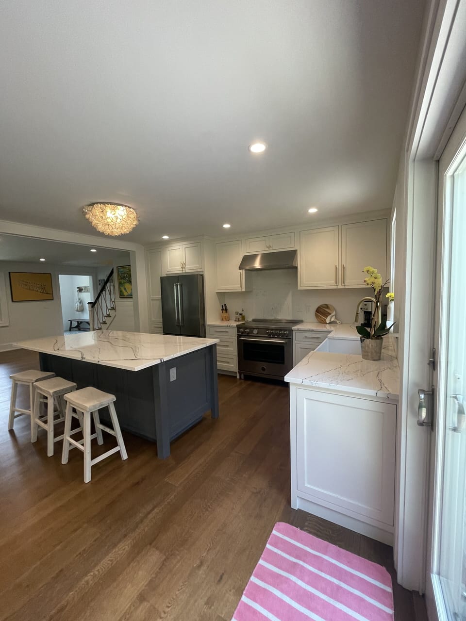 Kitchen with Sliding Door to Backyard