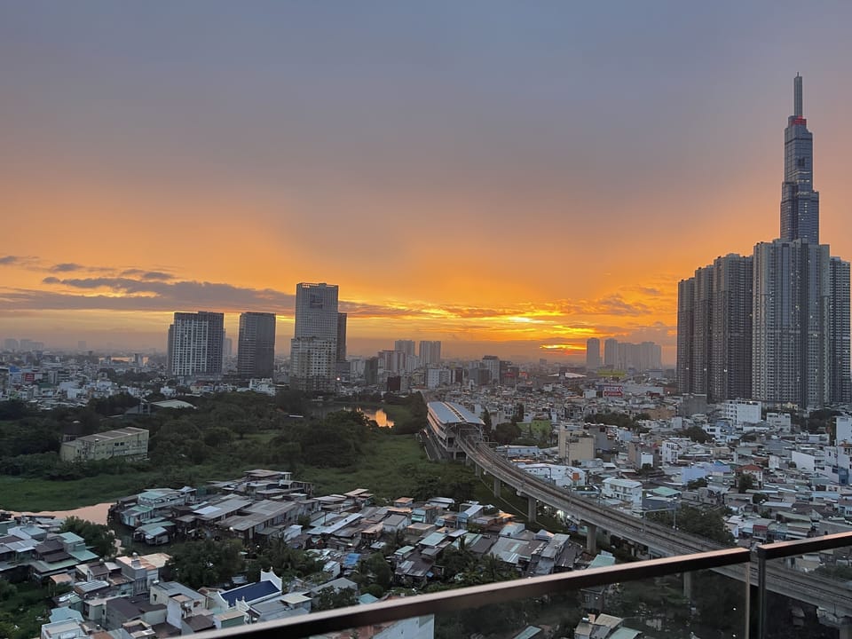 Sunrise from balcony at 5:30am..