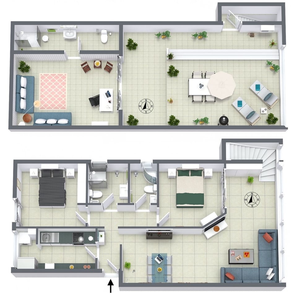 Apartment floor plan overview