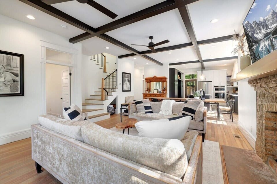 Here, you'll see our exposed iron beams, modern design and unique vintage touches.