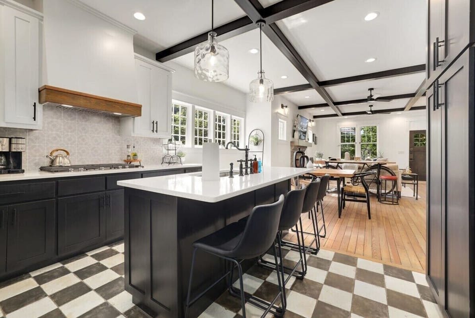 There’s also plenty of built-in storage, plus direct access to the outdoor living space and parking.