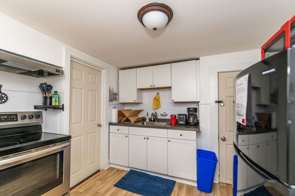 the kitchen offers everything you'll need to cook meals including a coffee machine and provided coffee and tea.