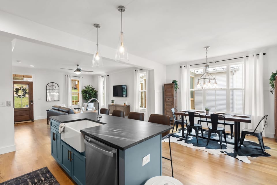 Sleek kitchen island, a modern gathering spot for cooking and conversation.