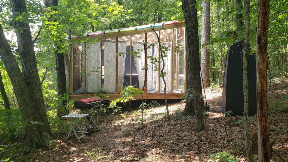 Grilling area right next to dwelling