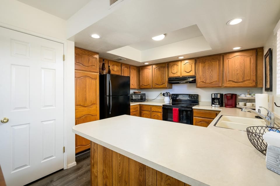 Kitchen has everything you will need to enjoy your stay