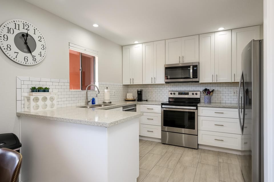 Fully stocked updated kitchen
