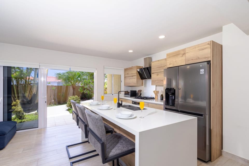 Modern kitchen with minimalist cabinetry