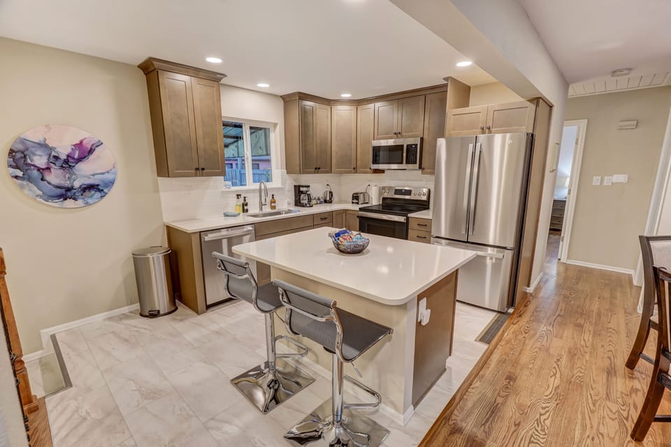 Indulge in a Chef's Paradise within the Newly Renovated Kitchen. 
