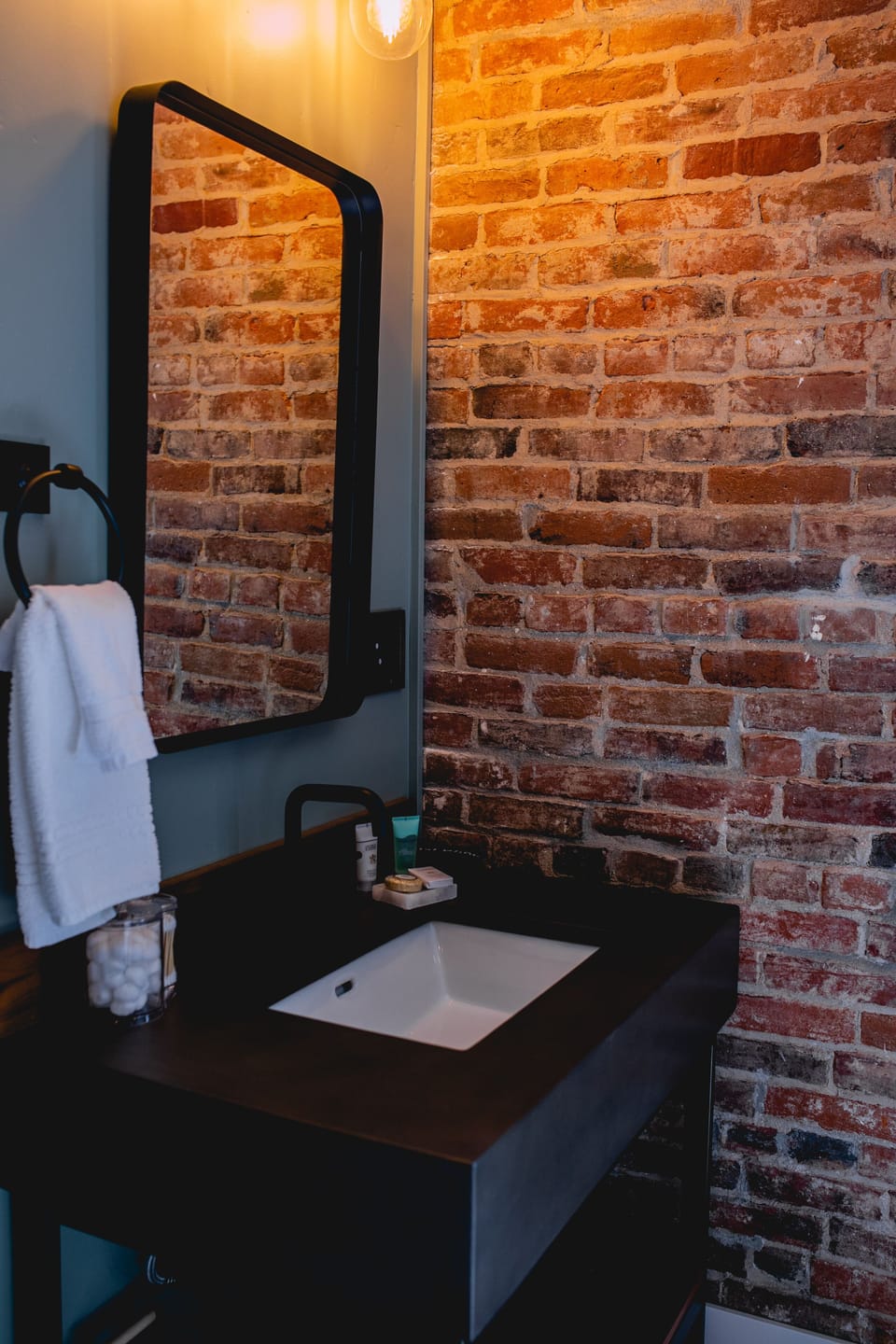 Add a touch of rustic charm with exposed brick, bringing warmth and character to any space.