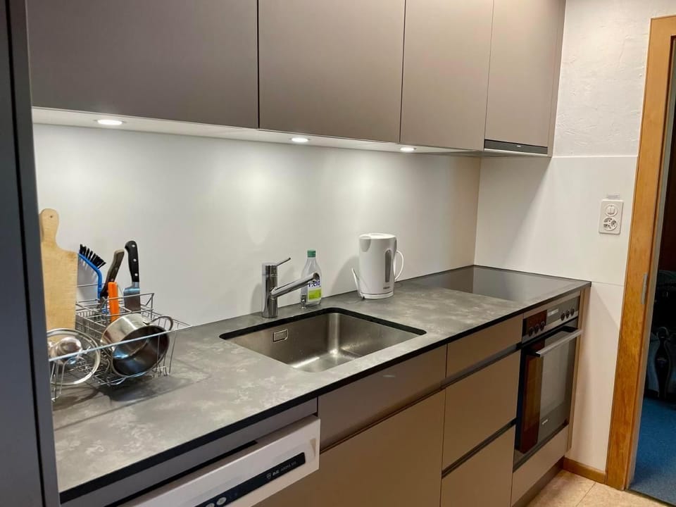 Kitchen with stove and oven