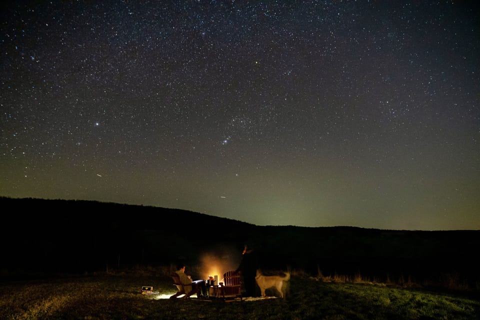Starlit sky & fire pit 