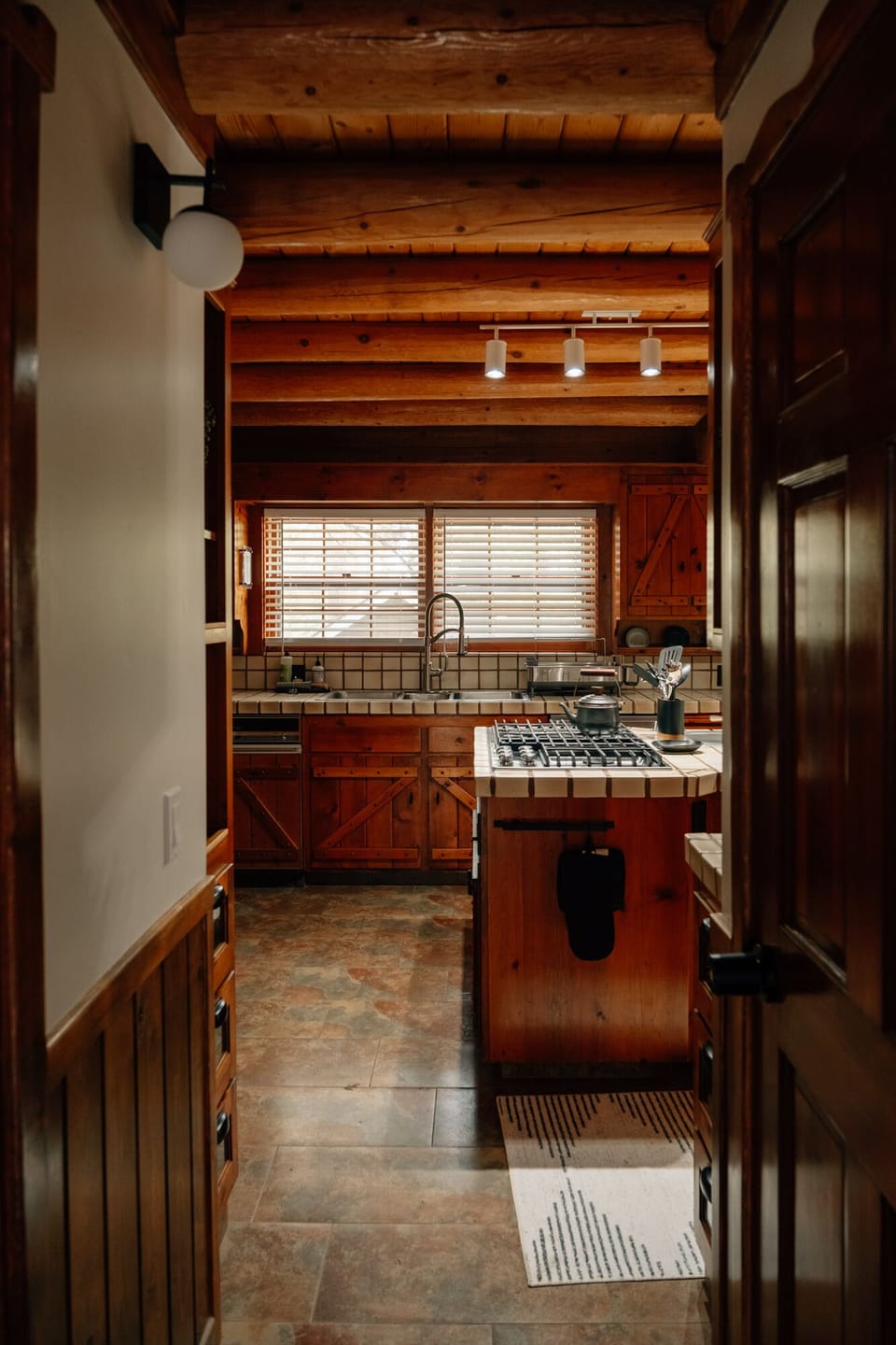 Open floor plan. View from living room to huge kitchen! 