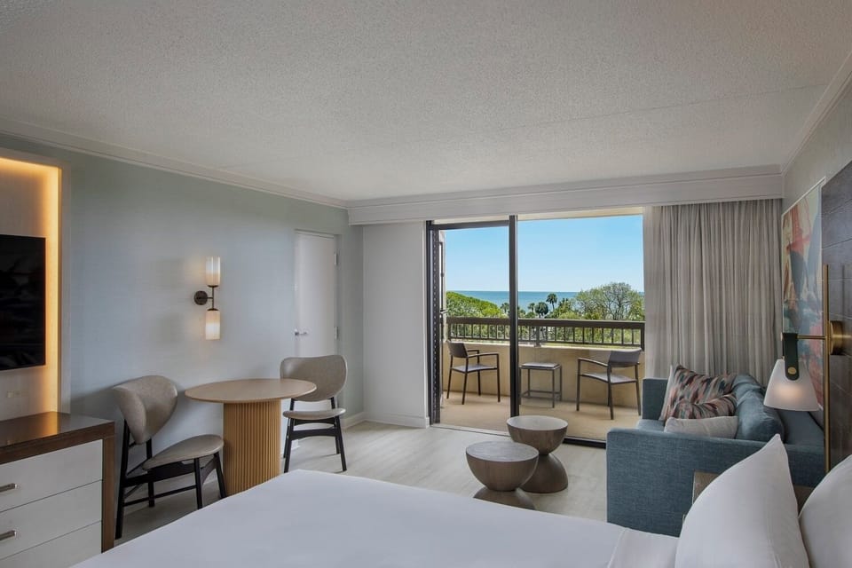 Wake up to ocean breezes and a private balcony view.