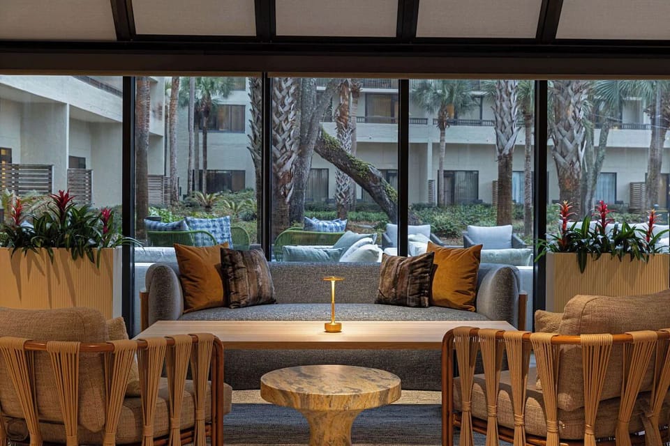 Start slow mornings with coffee in a serene dining room.